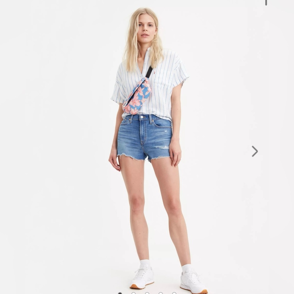 Levi High Rise Cutoff Denim Shorts 34